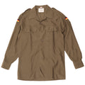 Vintage Mens Military Shirt Size 39/40 Medium Khaki Polyester