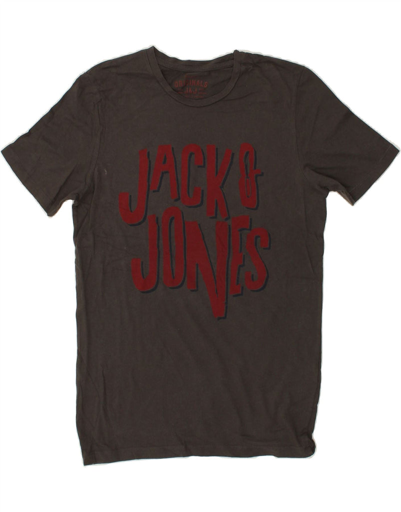 JACK & JONES Mens Graphic T-Shirt Top Medium Grey Cotton | Vintage Jack & Jones | Thrift | Second-Hand Jack & Jones | Used Clothing | Messina Hembry 