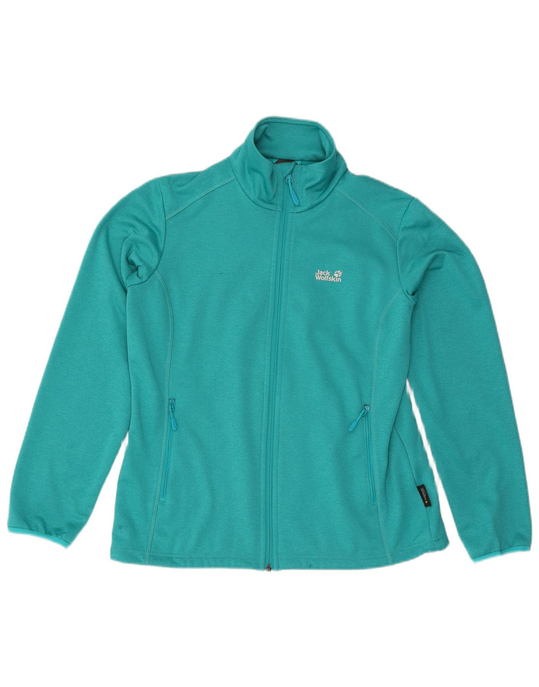 Jack Wolfskin Womens Tracksuit Top Jacket UK 14/16 Large Turquoise