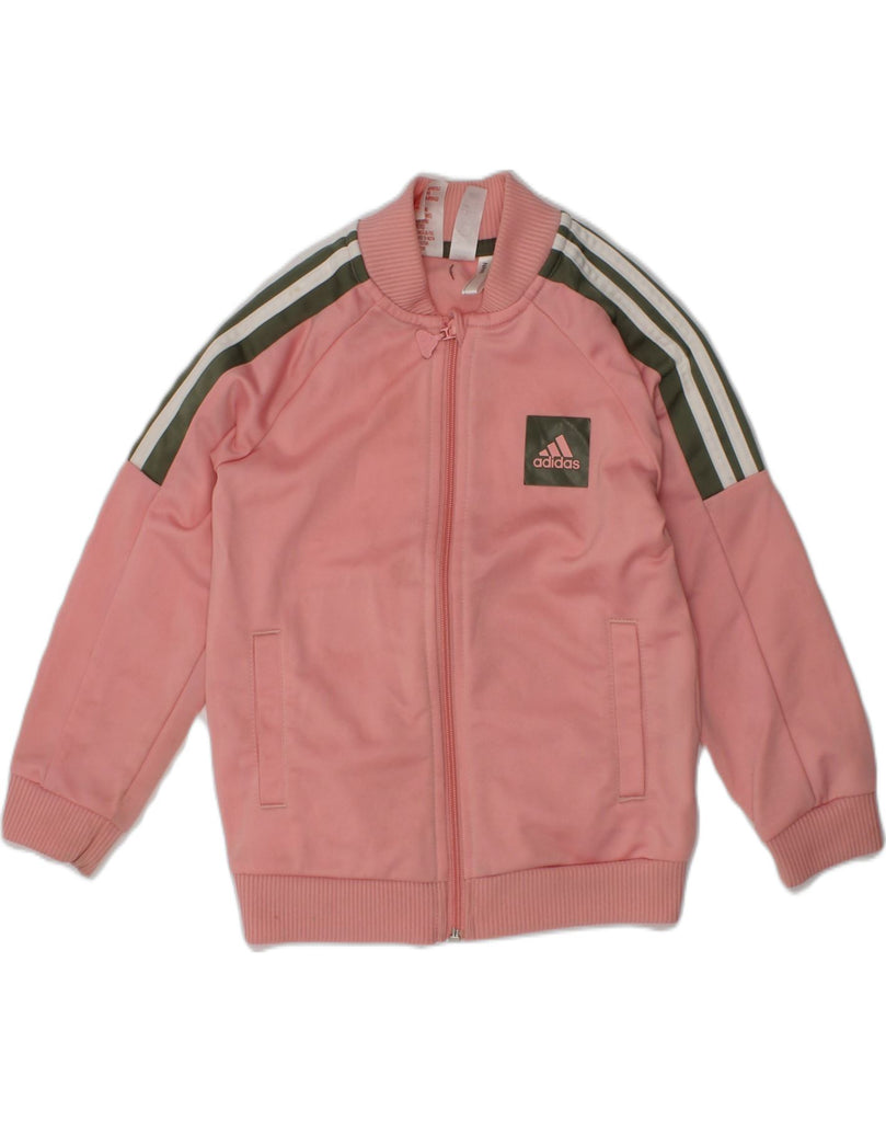 ADIDAS Girls Tracksuit Top Jacket 2-3 Years Pink Polyester | Vintage Adidas | Thrift | Second-Hand Adidas | Used Clothing | Messina Hembry 