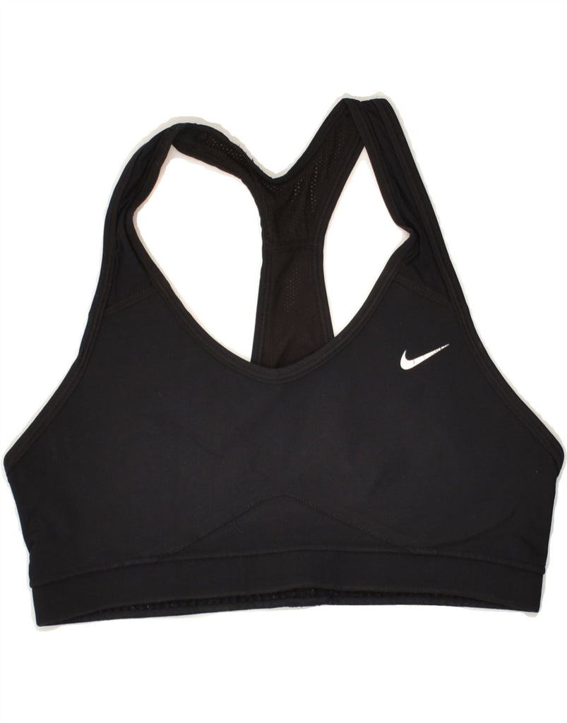 NIKE Womens Dri Fit Sport Bra Top UK 4 XS Black | Vintage Nike | Thrift | Second-Hand Nike | Used Clothing | Messina Hembry 