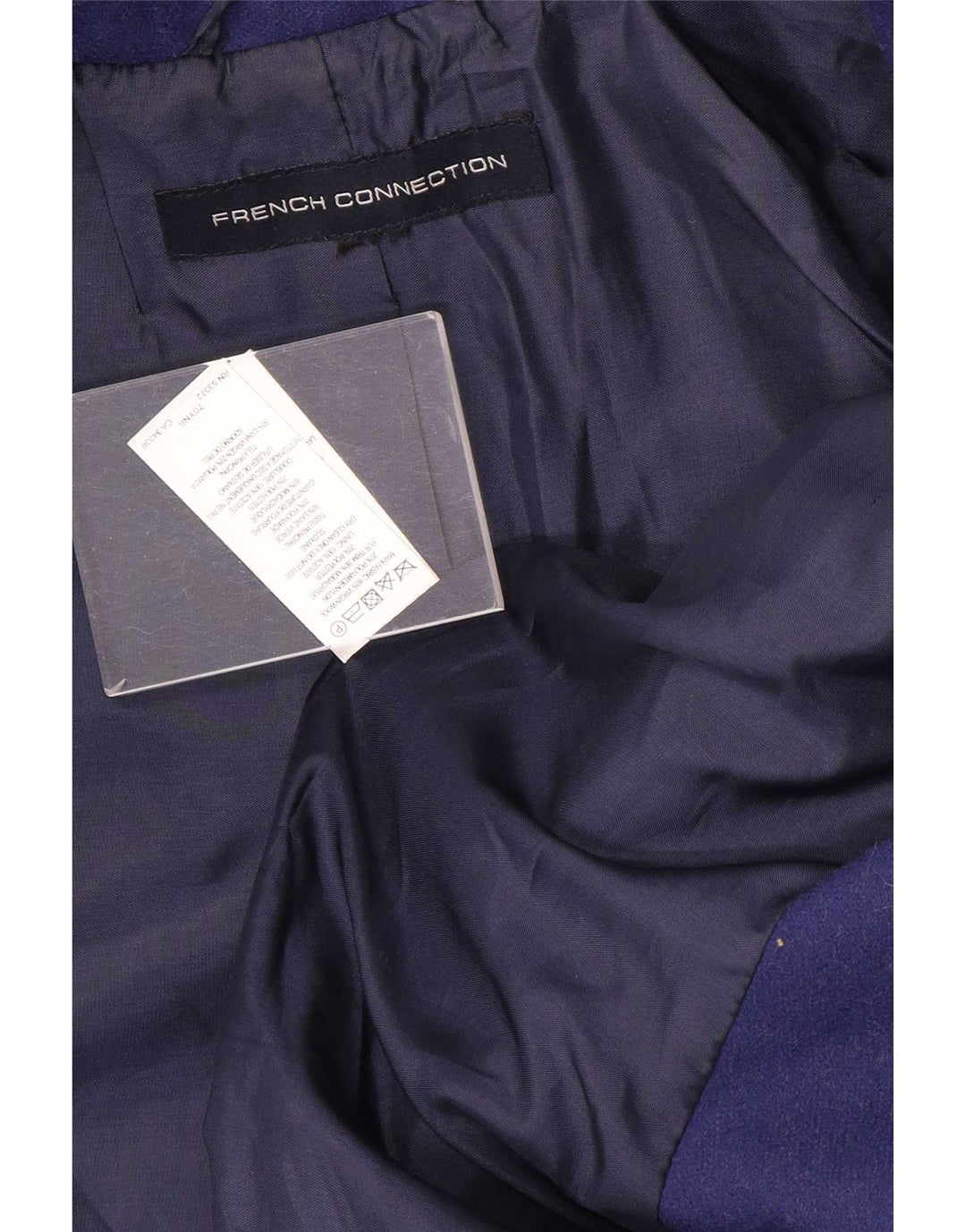 French Connection Womens Double Breasted Coat UK 10 Small Purple Wool