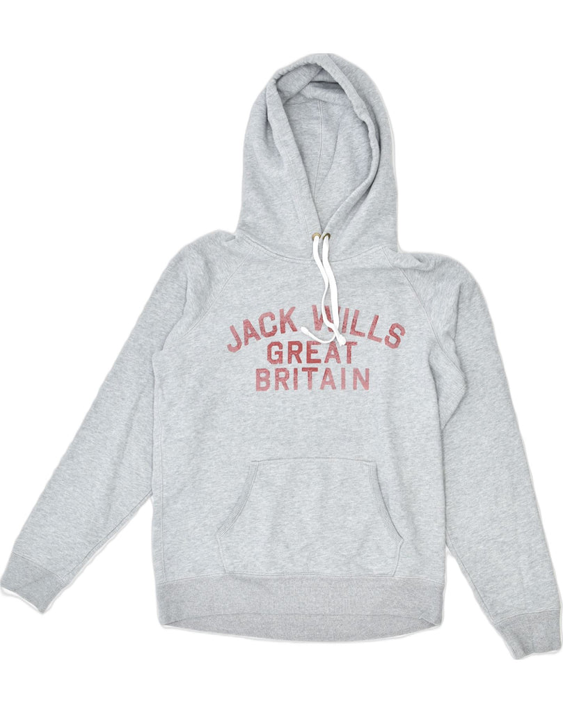 JACK WILLS Mens Graphic Hoodie Jumper Medium Grey Cotton | Vintage Jack Wills | Thrift | Second-Hand Jack Wills | Used Clothing | Messina Hembry 