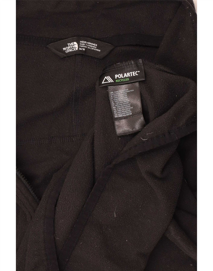 The North Face Mens Zip Neck Fleece Jumper Medium Black Polyester