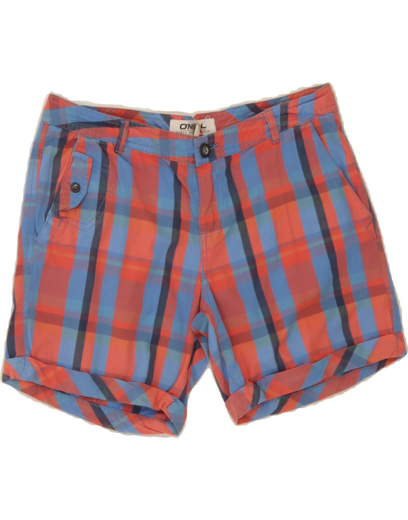 O'NEILL Womens Chino Shorts W29 Medium Red Check Cotton Vintage O'Neill and Second-Hand O'Neill from Messina Hembry 