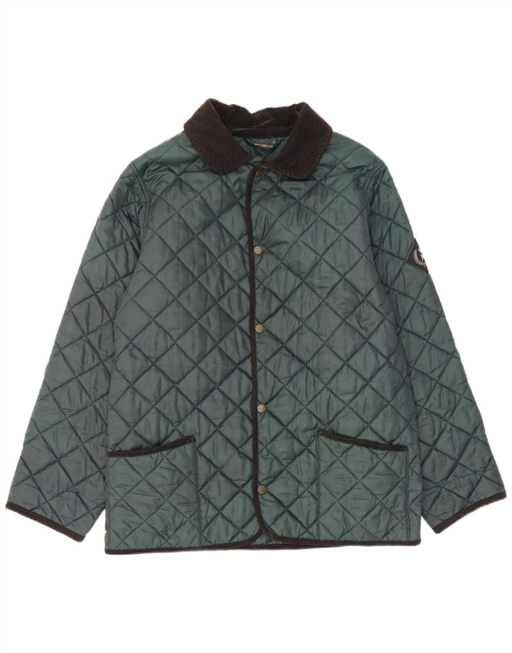 Henri Lloyd Mens Quilted Jacket UK 36 Small Green Nylon