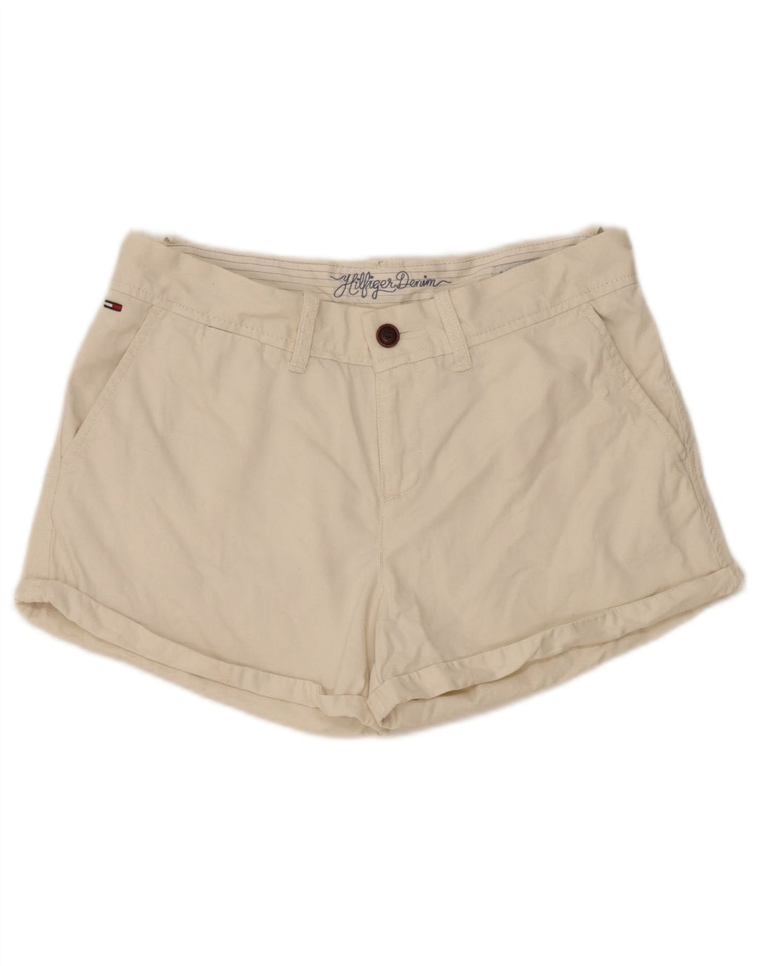 Tommy Hilfiger Womens Chino Shorts W28 Medium Beige Cotton