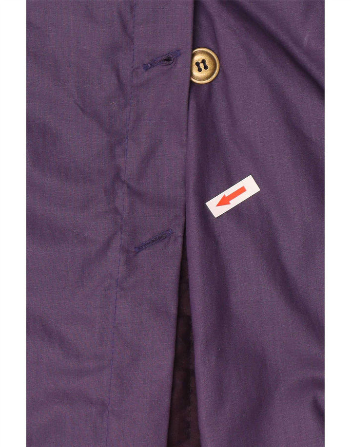 NINO Womens Trench Coat UK 14 Medium Purple Polyester