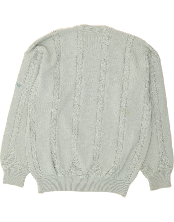 NAVIGARE Mens Crew Neck Jumper Sweater Medium Blue Wool Vintage Navigare and Second-Hand Navigare from Messina Hembry 