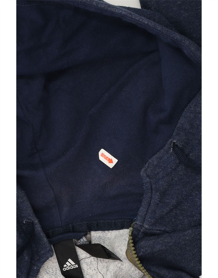 ADIDAS Mens Zip Hoodie Sweater XS Navy Blue Vintage Adidas and Second-Hand Adidas from Messina Hembry 