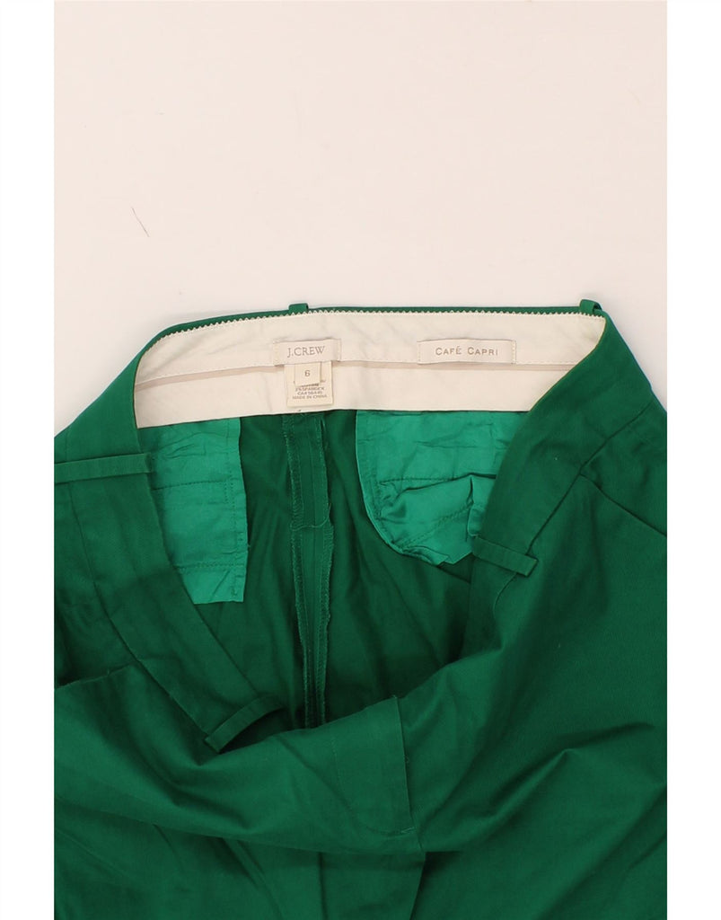 J. CREW Womens Tapered Capri Trousers US 6 Medium W30 L25 Green Cotton Vintage J. Crew and Second-Hand J. Crew from Messina Hembry 