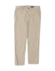 RALPH LAUREN Boys Slim Chino Trousers 15-16 Years W30 L29 Beige Cotton