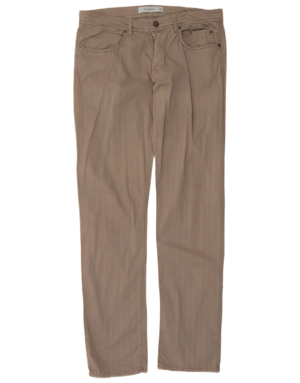 SIVIGLIA Mens Slim Fit Casual Trousers W38 L34 Grey Cotton