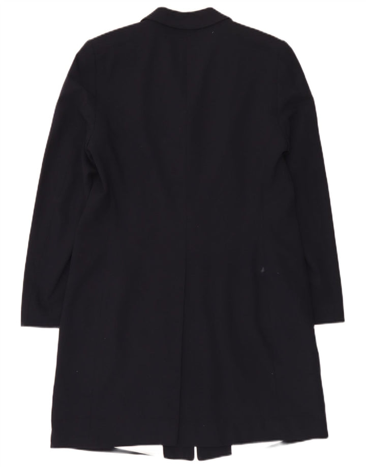 Marks & Spencer Womens Standard Fit Overcoat UK 12 Medium Navy Blue
