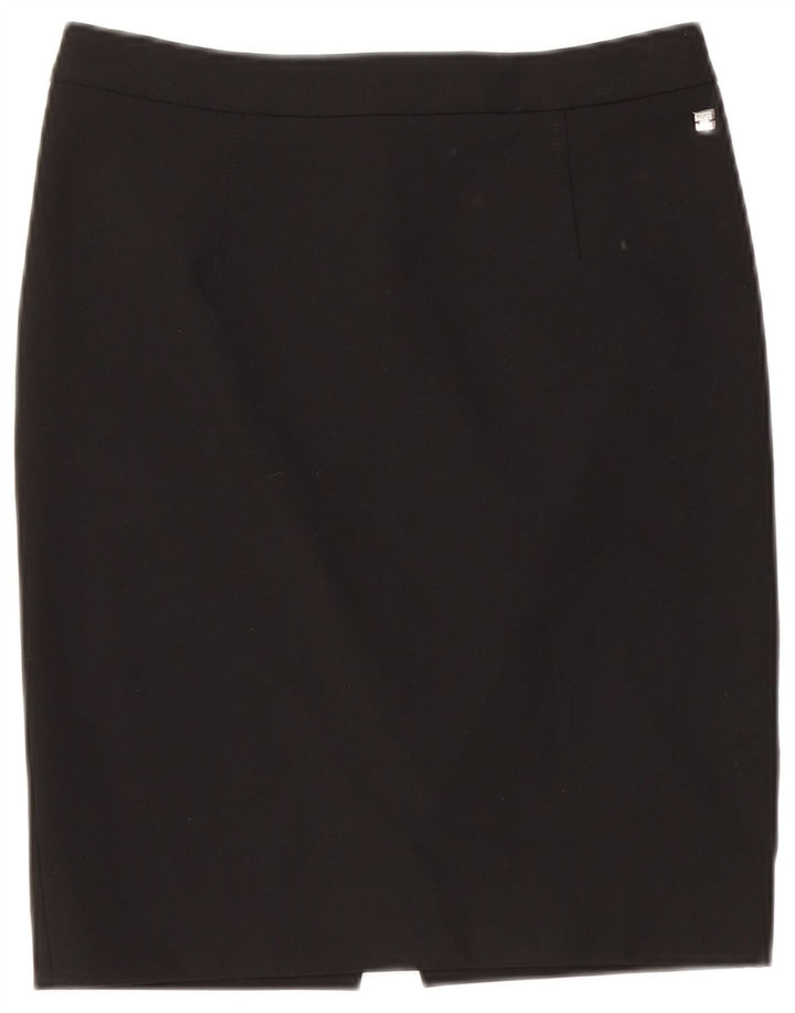 TRUSSARDI Womens Pencil Skirt IT 40 Small W26  Black Polyester