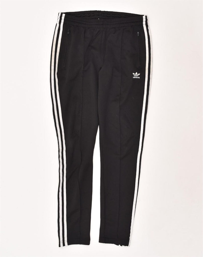 ADIDAS Womens Tracksuit Trousers UK 10 Small Black Polyester | Vintage Adidas | Thrift | Second-Hand Adidas | Used Clothing | Messina Hembry 