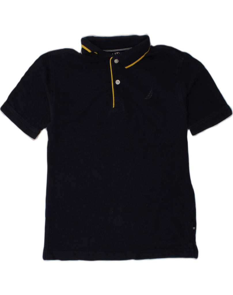 NAUTICA Boys Polo Shirt 10-11 Years Medium  Navy Blue Cotton | Vintage Nautica | Thrift | Second-Hand Nautica | Used Clothing | Messina Hembry 