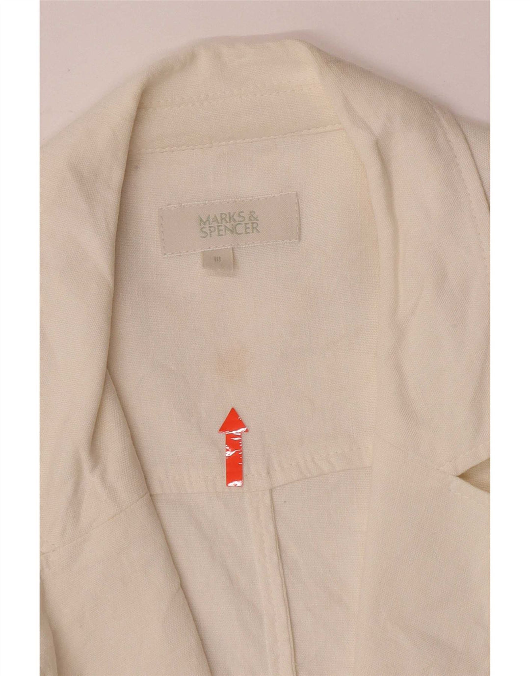Marks & Spencer Womens 1 Button Blazer Jacket UK 18 XL White