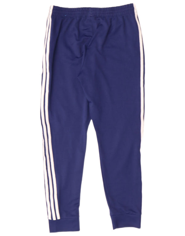 Adidas Mens Tracksuit Trousers Large Blue Striped Polyester Sports