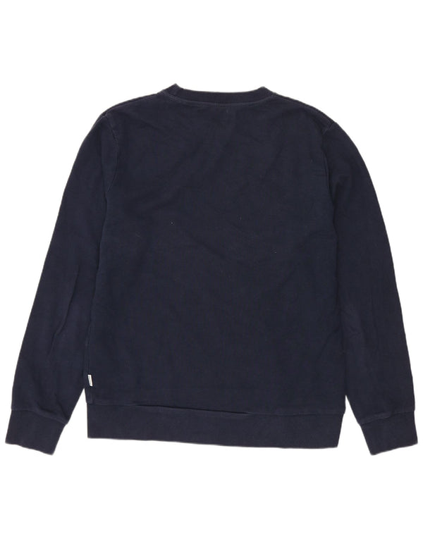 Jack & Jones Mens Sweatshirt Jumper Medium Navy Blue Cotton
