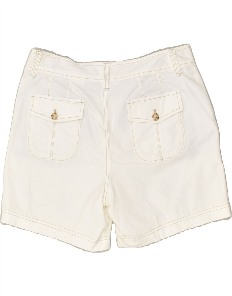 EDDIE BAUER Womens Chino Shorts US 10 Large W34  White Cotton | Vintage Eddie Bauer | Thrift | Second-Hand Eddie Bauer | Used Clothing | Messina Hembry 