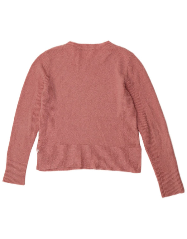 Oasis Womens Boat Neck Jumper Sweater UK 14 Medium Pink Acrylic
