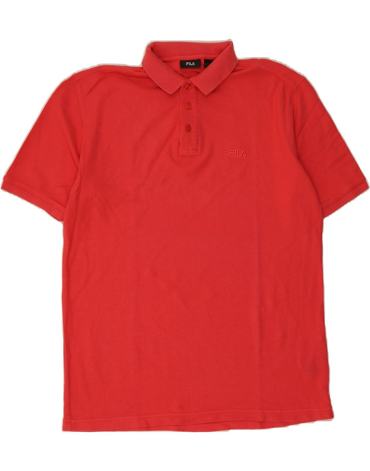 FILA Mens Polo Shirt Large Red Cotton Vintage Fila and Second-Hand Fila from Messina Hembry 