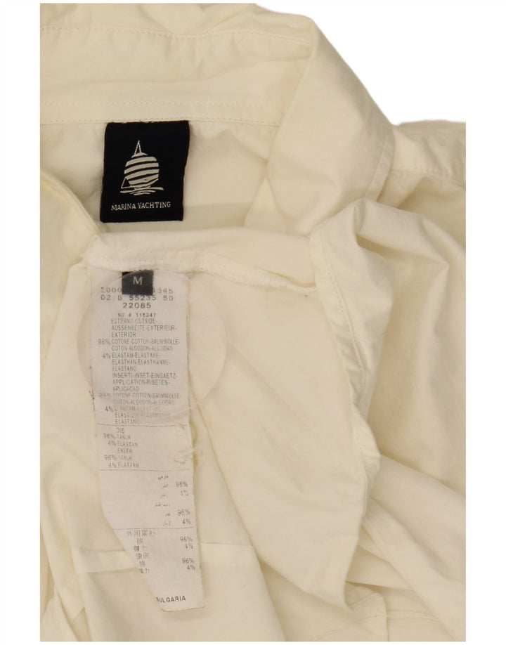 Marina Yachting Womens Shirt UK 14 Medium Off White Cotton