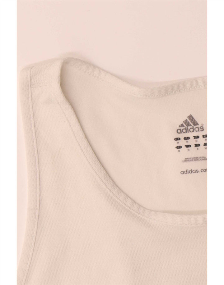 Adidas Mens Climalite Vest Top Medium White Polyester
