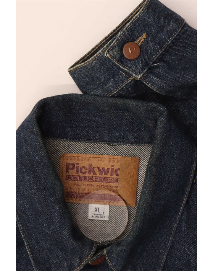 Pickwick Mens Denim Jacket UK 42 XL Navy Blue Cotton