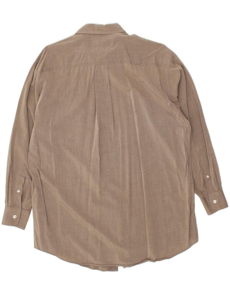 NAUTICA Mens Shirt Size 16 Large Beige Cotton | Vintage Nautica | Thrift | Second-Hand Nautica | Used Clothing | Messina Hembry 