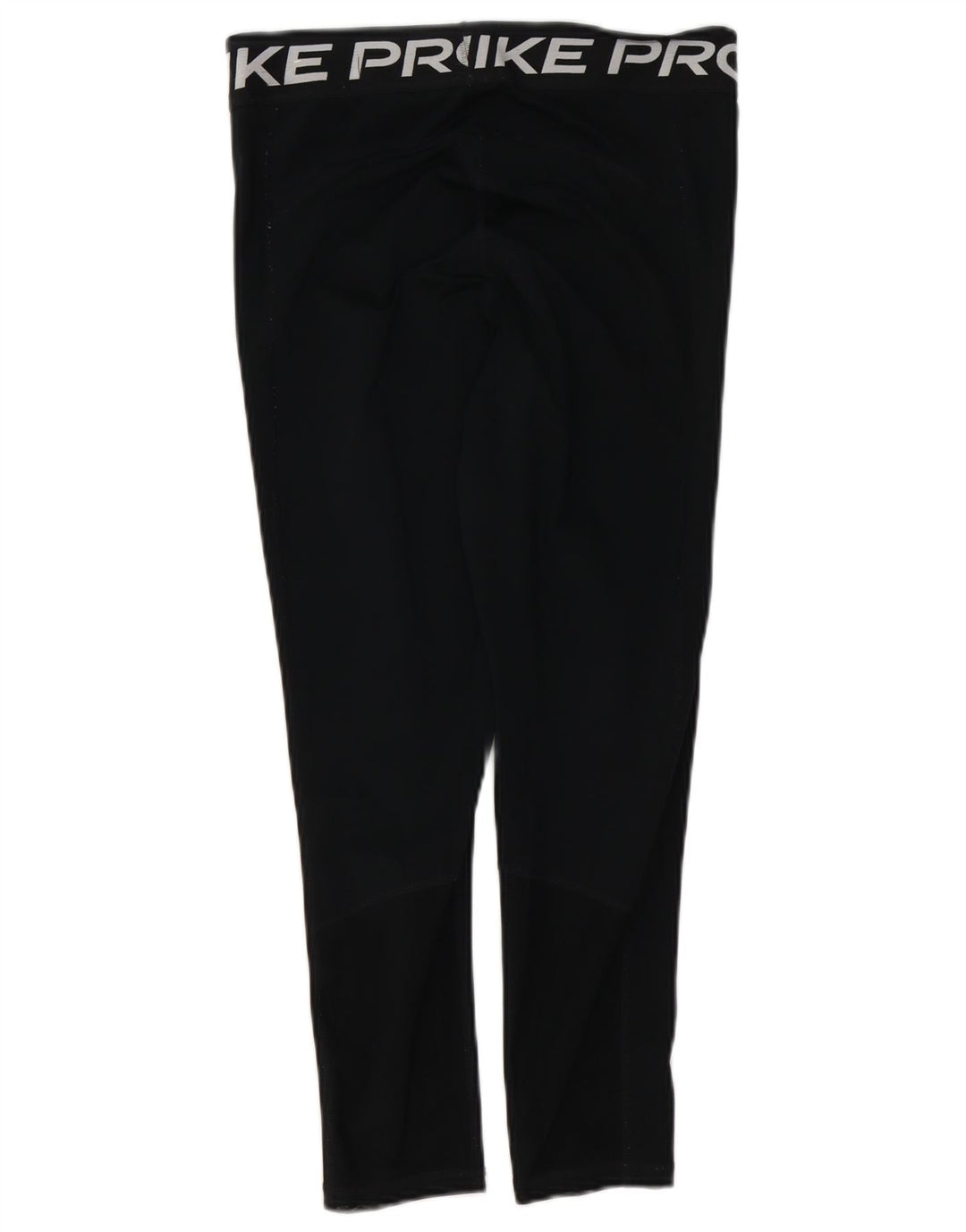 NIKE Womens Dri Fit Graphic Leggings UK 12 Medium Black Polyester