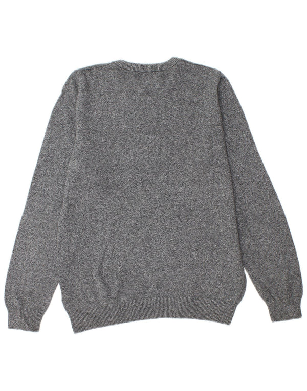 Marks & Spencer Mens Crew Neck Jumper Sweater Small Grey Flecked Cotton