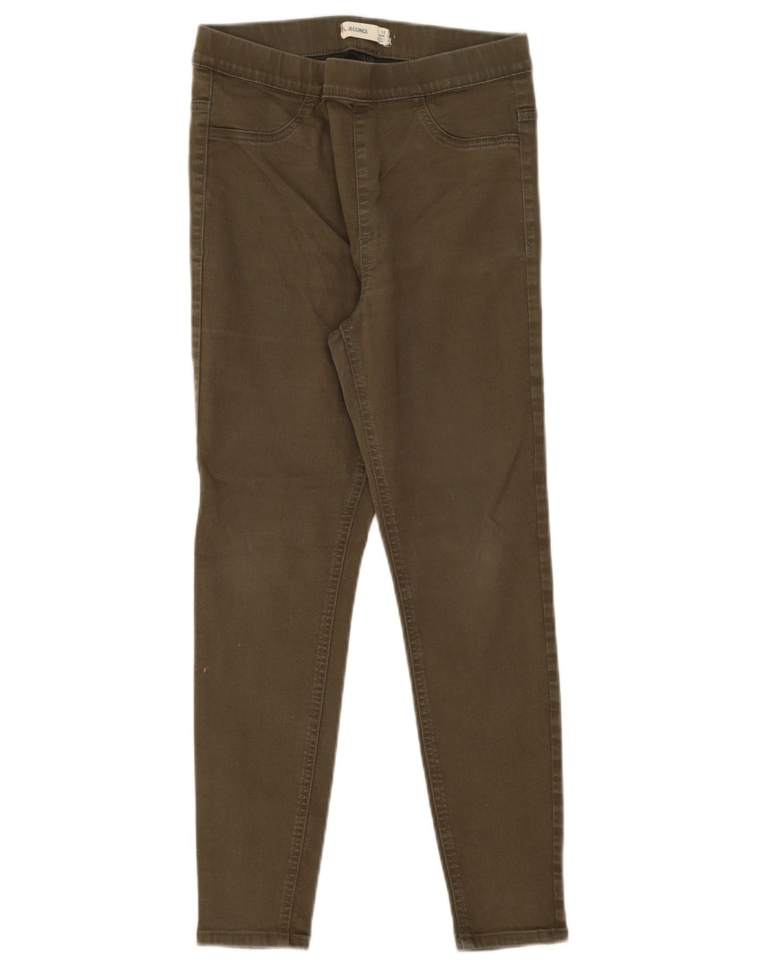 Marks & Spencer Womens Jegging Jeans UK 12 MediumW30 L26 Khaki Cotton