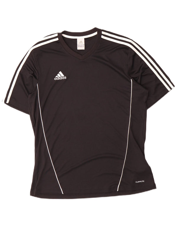 Adidas Mens Climalite T-Shirt Top Large Black Polyester