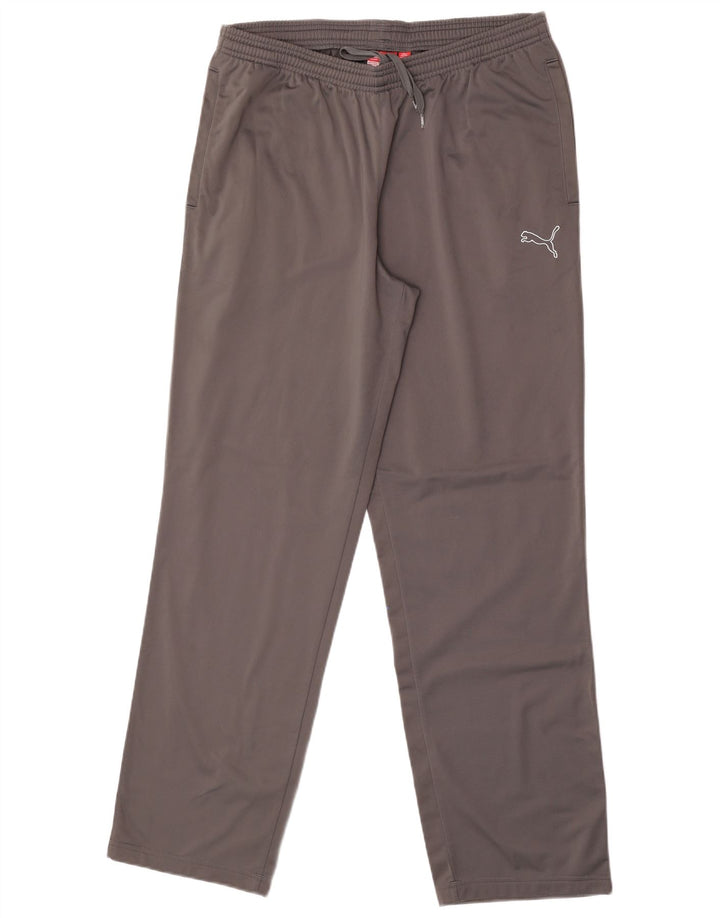 Puma Mens Tracksuit Trousers Large Grey Polyester