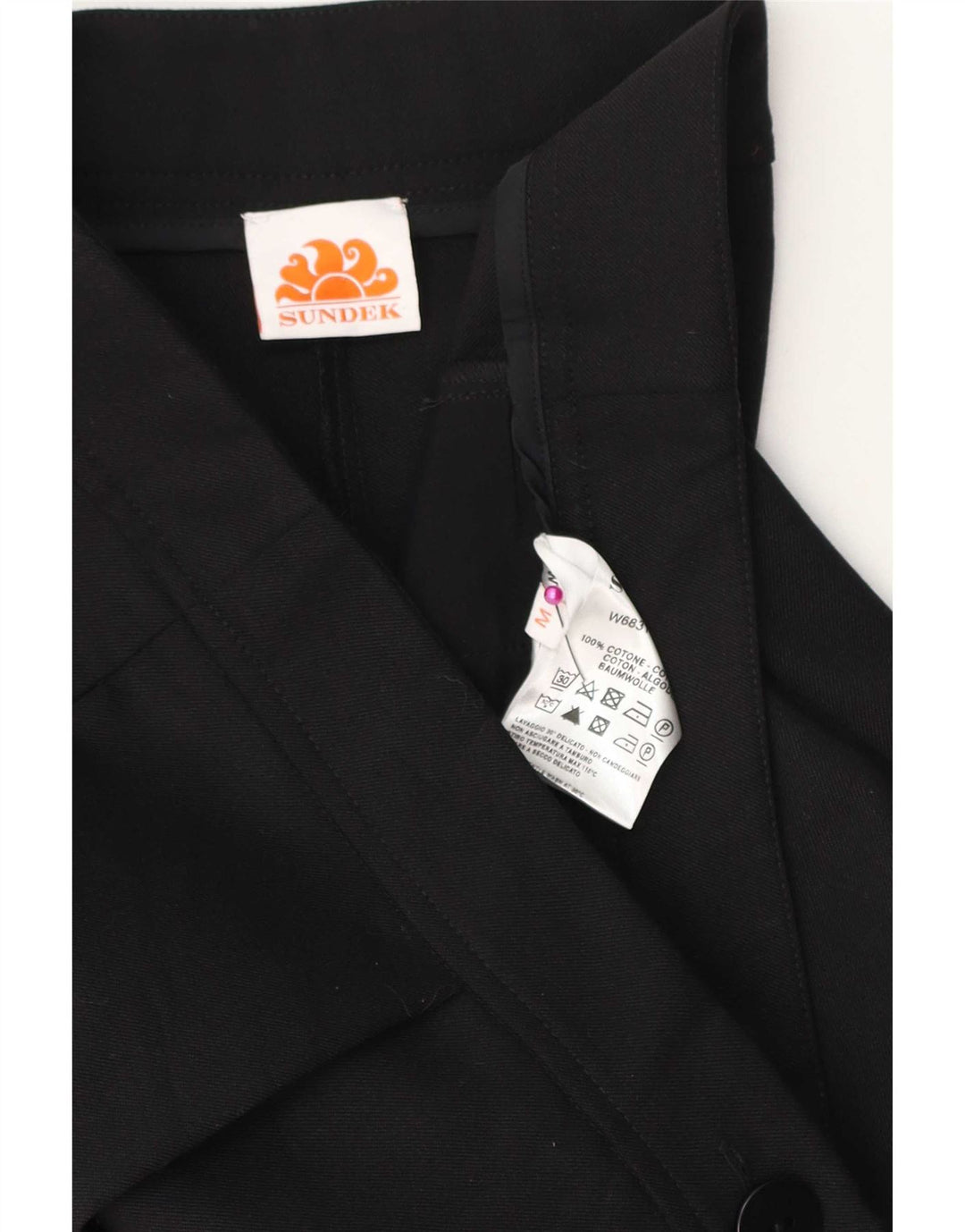 Sundek Womens Straight Cargo Trousers Medium W30 L26 Black Cotton