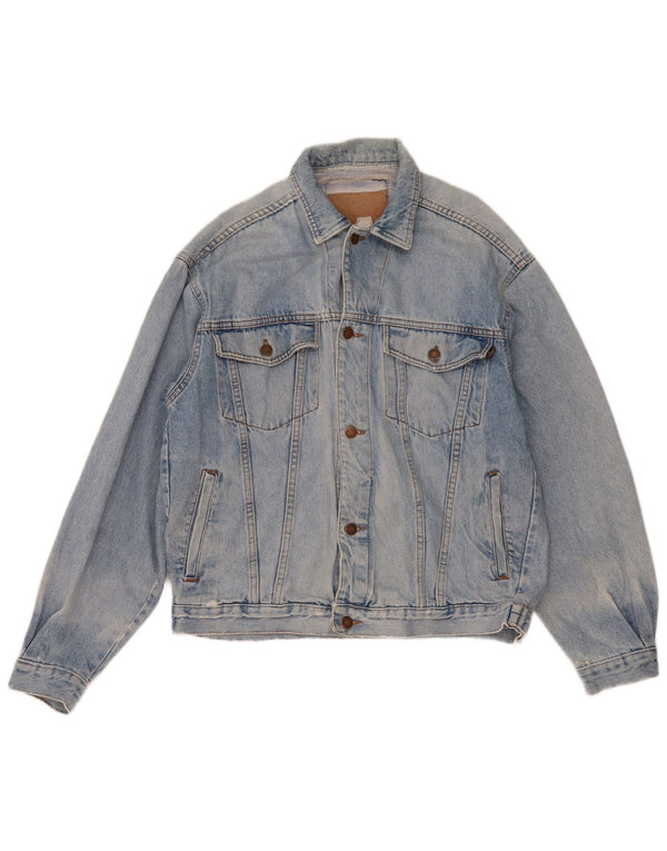 Wampum Mens Denim Jacket UK 38 Medium Blue