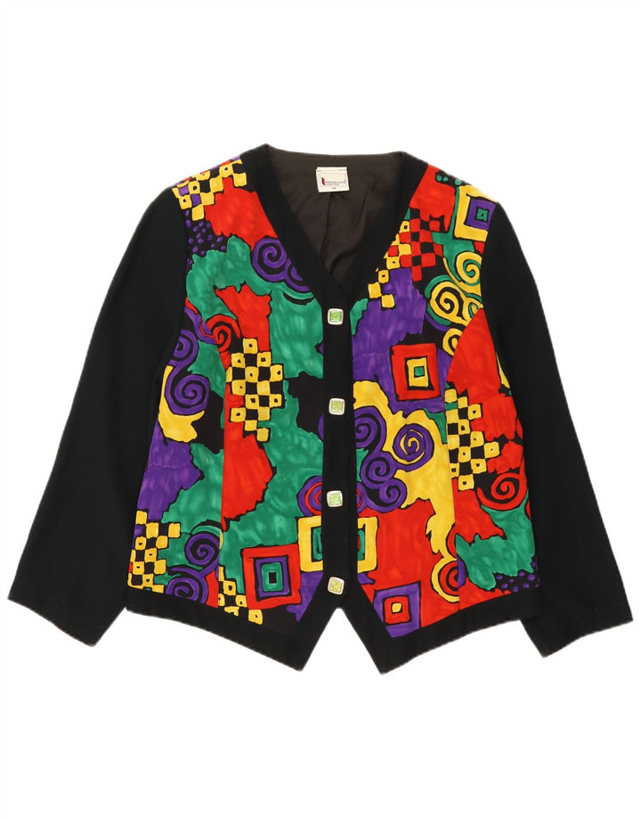 Hermann Lange Womens 3/4 Sleeve Blazer Jacket EU 44 XL Multicoloured