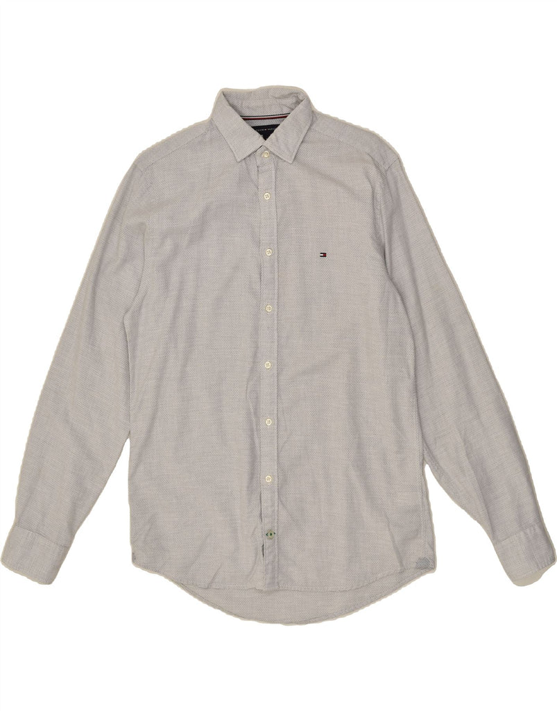 TOMMY HILFIGER Mens Regular Fit Shirt Medium Grey Cotton | Vintage Tommy Hilfiger | Thrift | Second-Hand Tommy Hilfiger | Used Clothing | Messina Hembry 