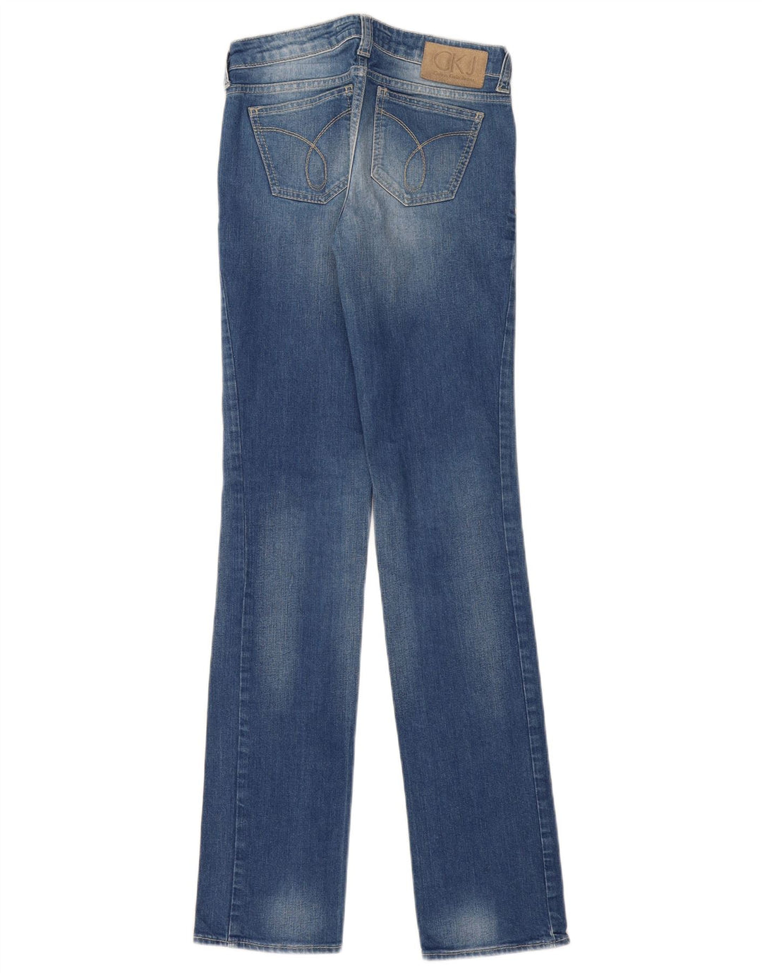 CALVIN KLEIN Womens Straight Jeans W25 L33 Blue