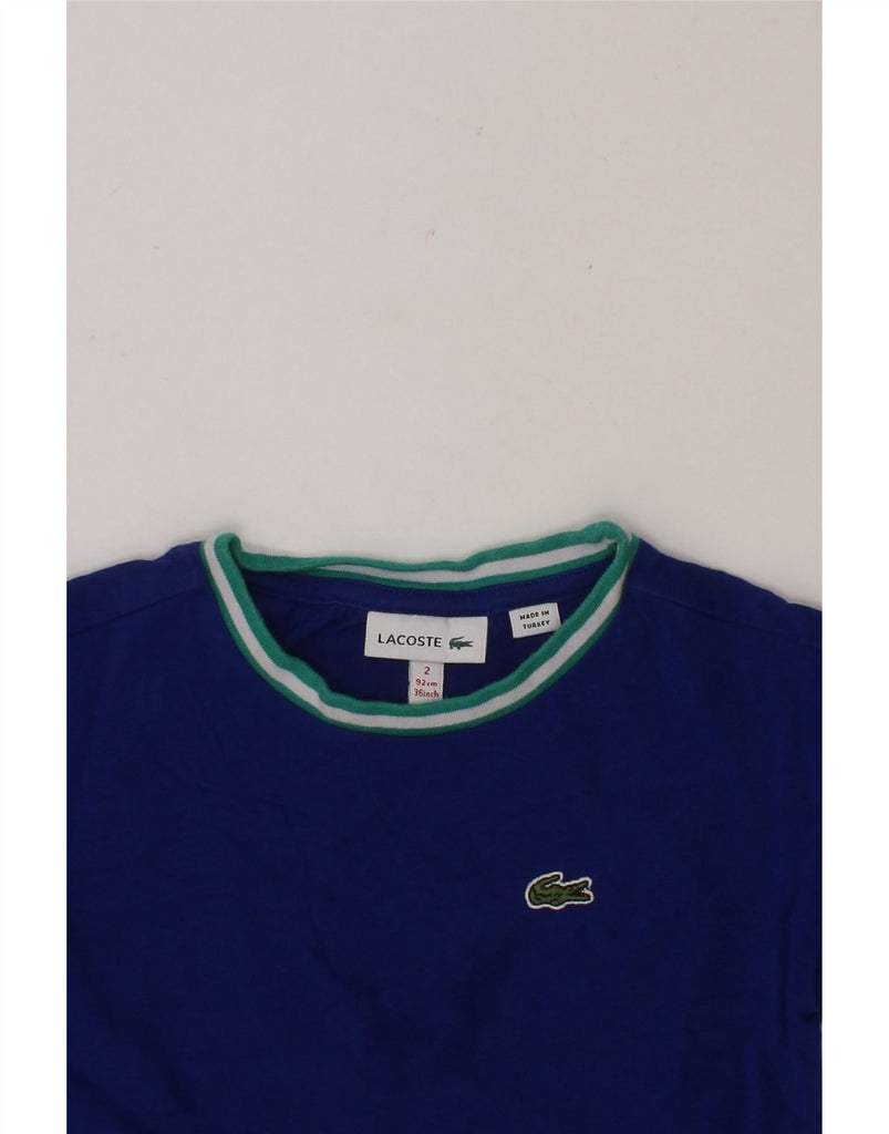 LACOSTE Baby Girls T-Shirt Top 18-24 Months Navy Blue Cotton Vintage Lacoste and Second-Hand Lacoste from Messina Hembry 