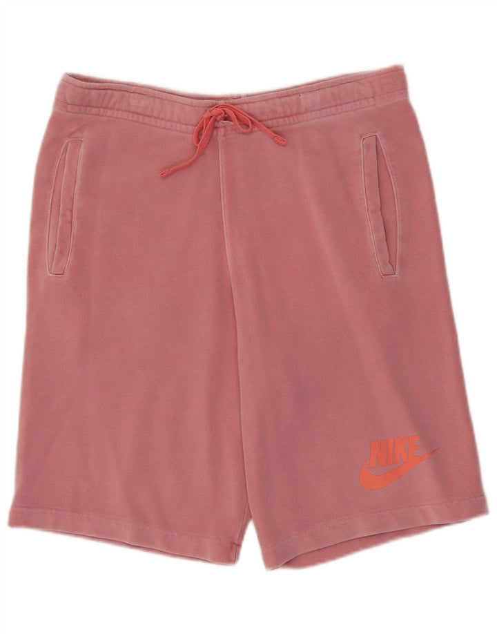 NIKE Mens Sport Shorts Small  Pink Cotton