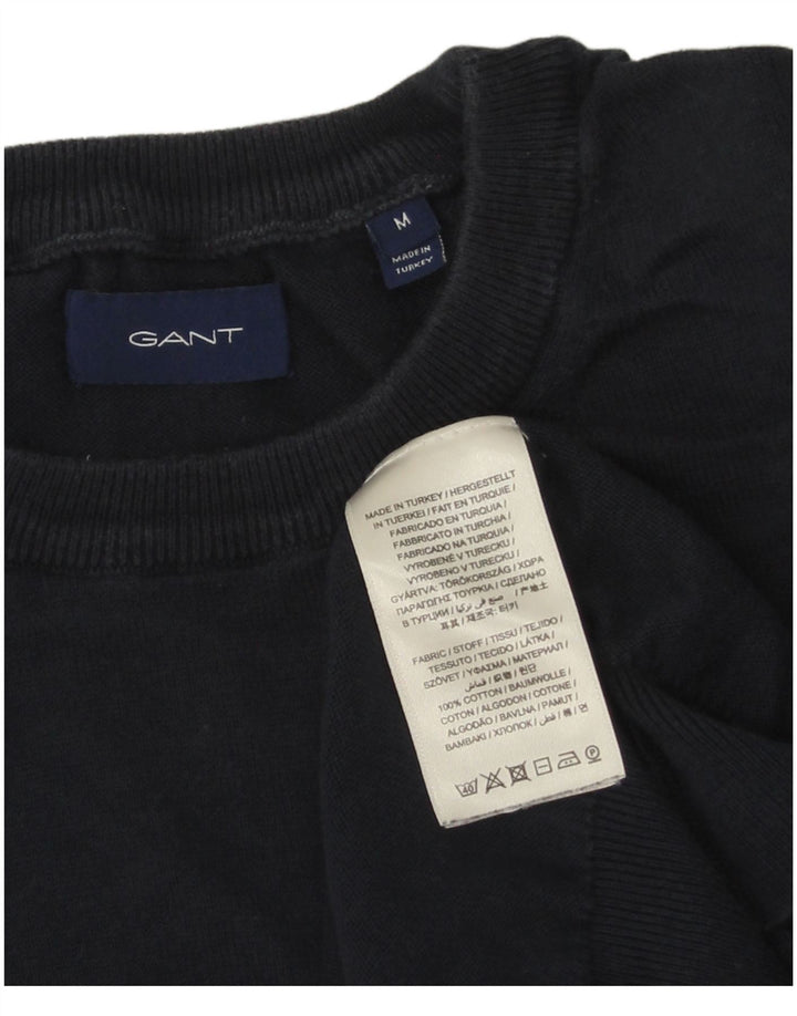 GANT Mens Crew Neck Jumper Sweater Medium Navy Blue Cotton