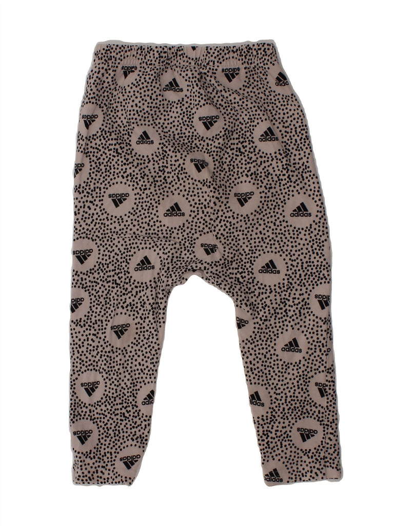 ADIDAS Girls Graphic Leggings 2-3 Years  Grey Spotted Cotton Vintage Adidas and Second-Hand Adidas from Messina Hembry 