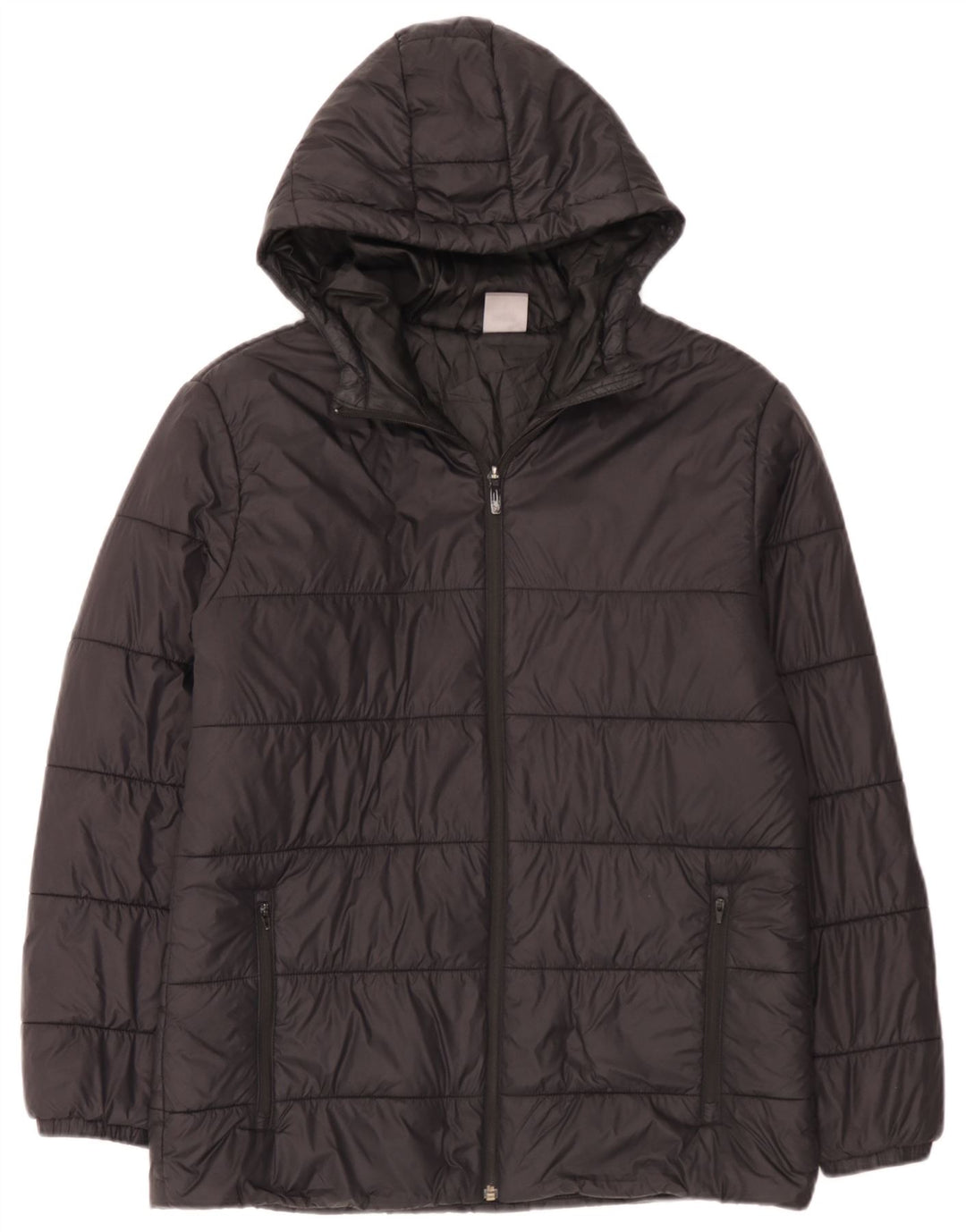 Puma Mens Hooded Padded Jacket UK 38 Medium Black Nylon