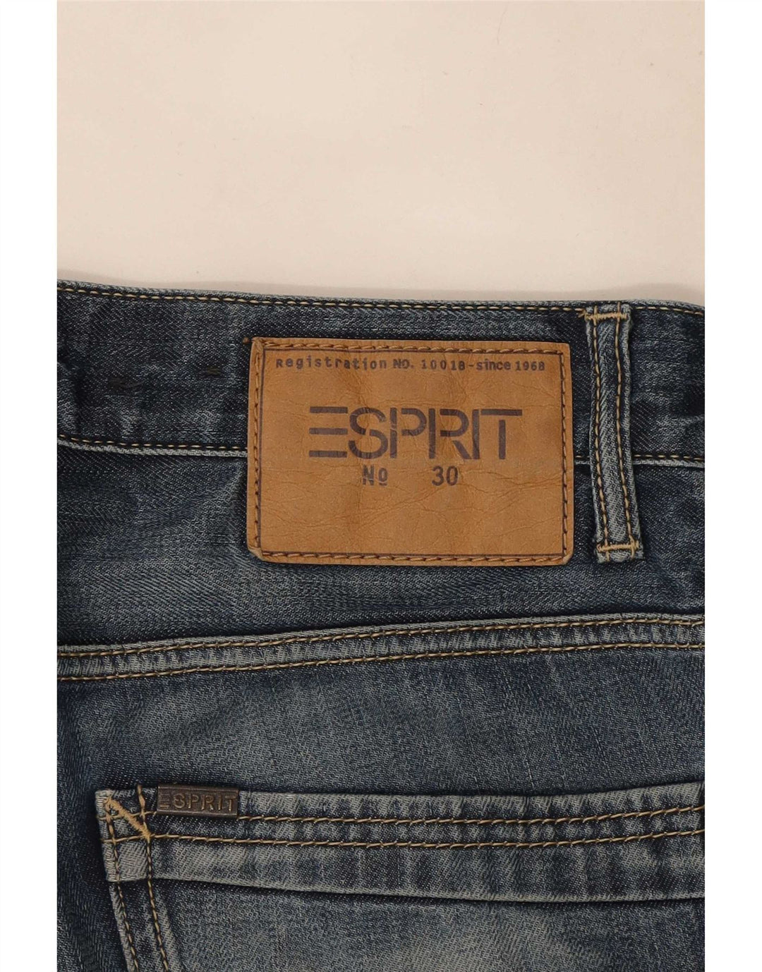 Esprit Womens Straight Jeans W30 L32 Navy Blue Cotton