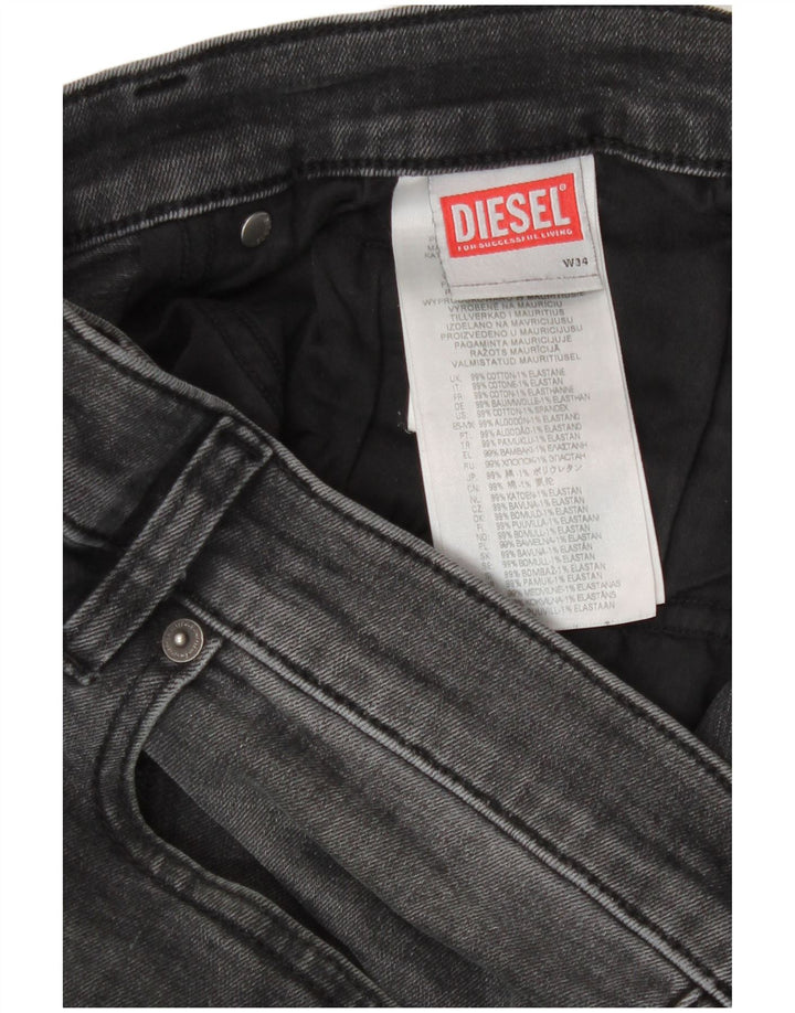 Diesel Mens Slim Jeans W34 L30 Grey Cotton