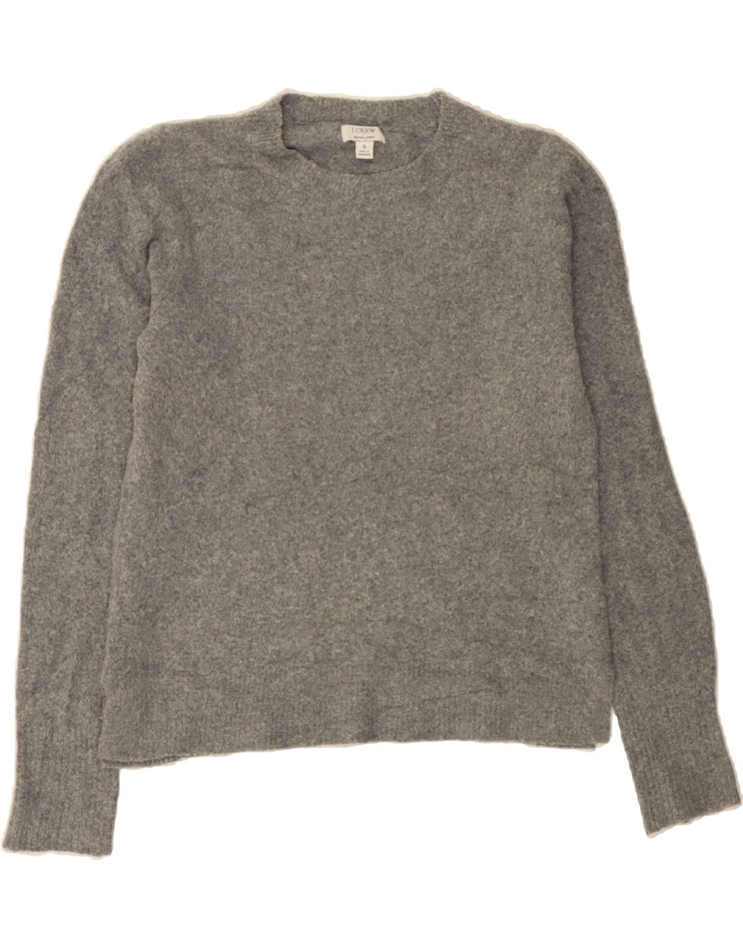 J. CREW Womens Crew Neck Jumper Sweater UK 10 Small Grey Acrylic Vintage J. Crew and Second-Hand J. Crew from Messina Hembry 