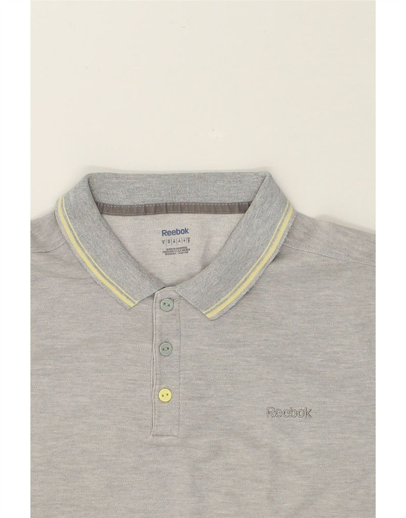 REEBOK Mens Polo Shirt Medium Grey Cotton | Vintage Reebok | Thrift | Second-Hand Reebok | Used Clothing | Messina Hembry 